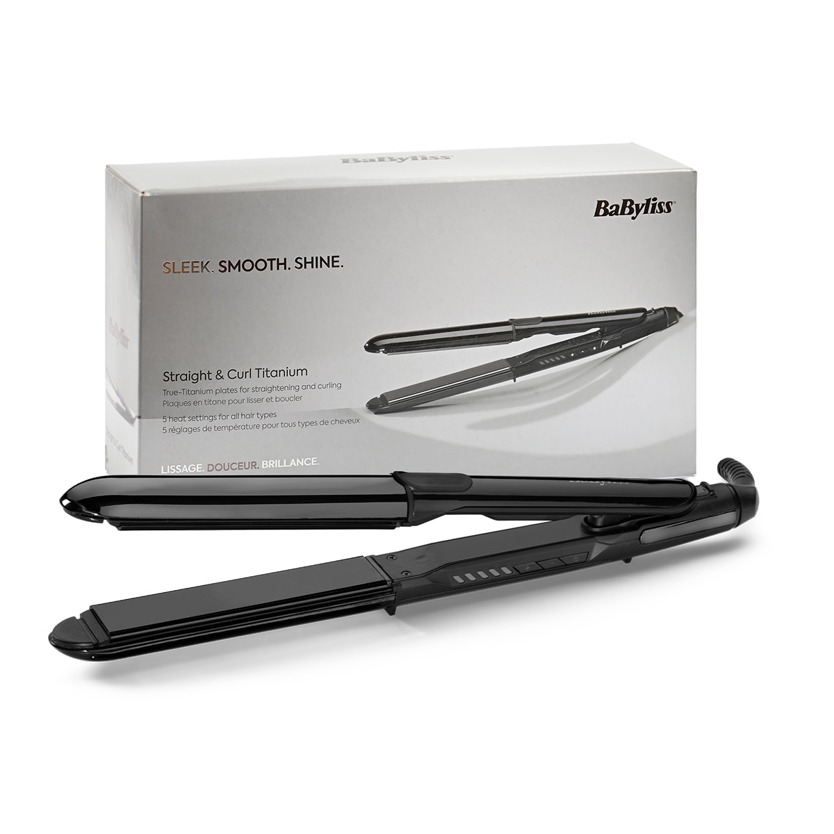Fotografie Placa de par 2 in 1 Straight & Curl Titanium ST486E BaByliss