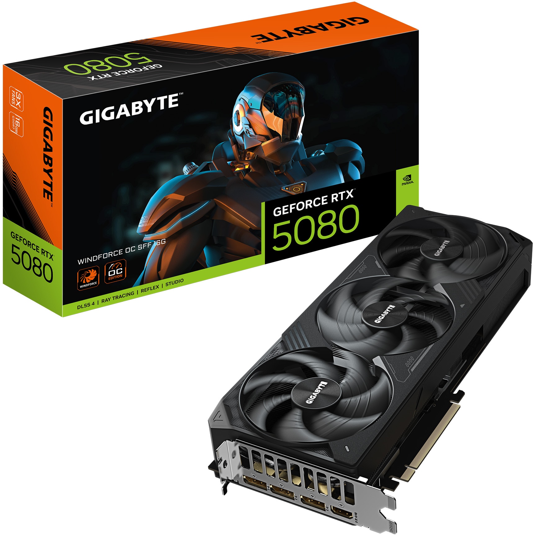 Fotografie Placa video GeForce RTX™ 5080 WINDFORCE OC SFF, 16GB GDDR7, 256-bit