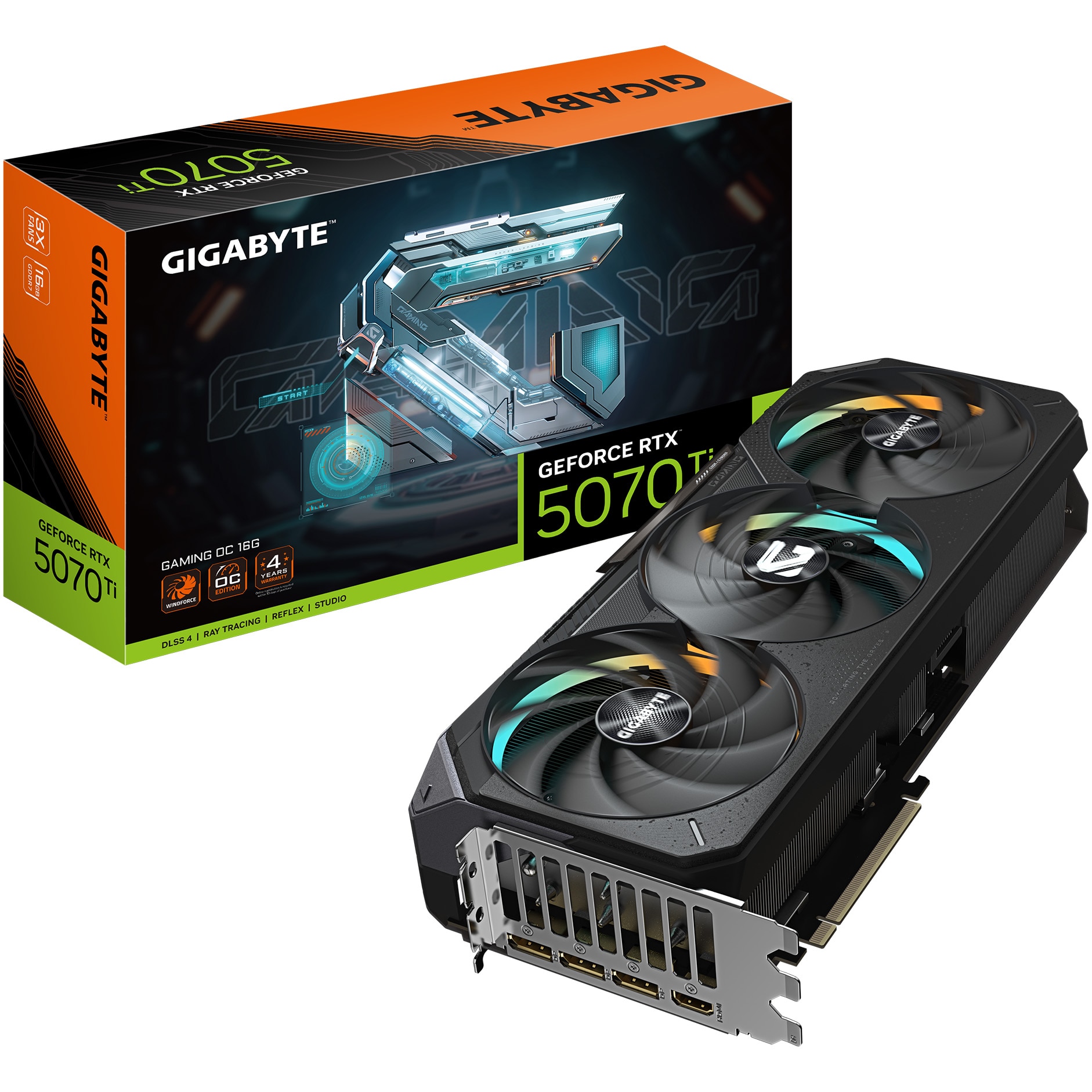 Fotografie Placa video GIGABYTE GeForce RTX™ 5070 Ti GAMING OC, 16GB GDDR7, 256-bit