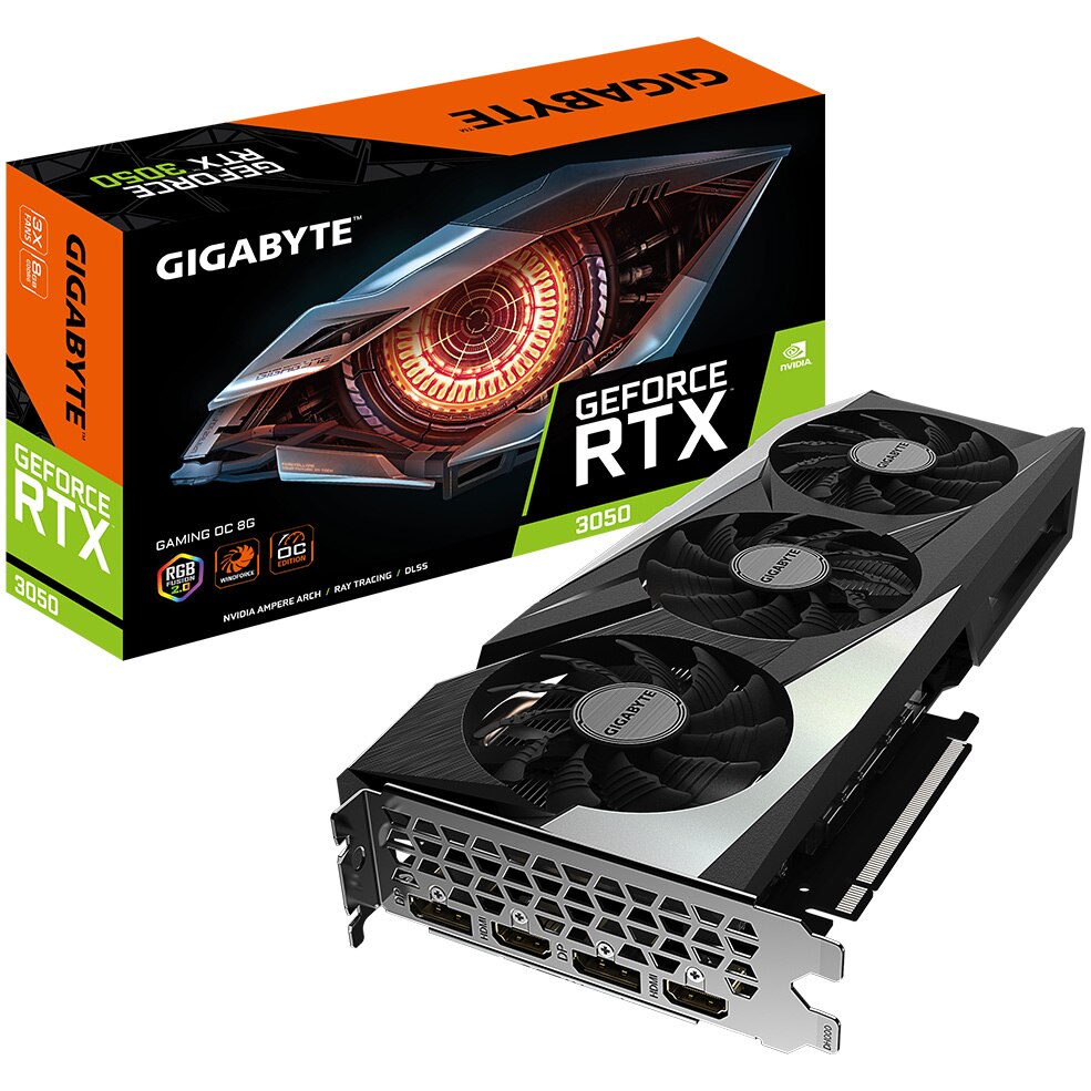 Fotografie Placa video Gigabyte GeForce® RTX™ 3050 GAMING OC, 8GB GDDR6, 128-bit