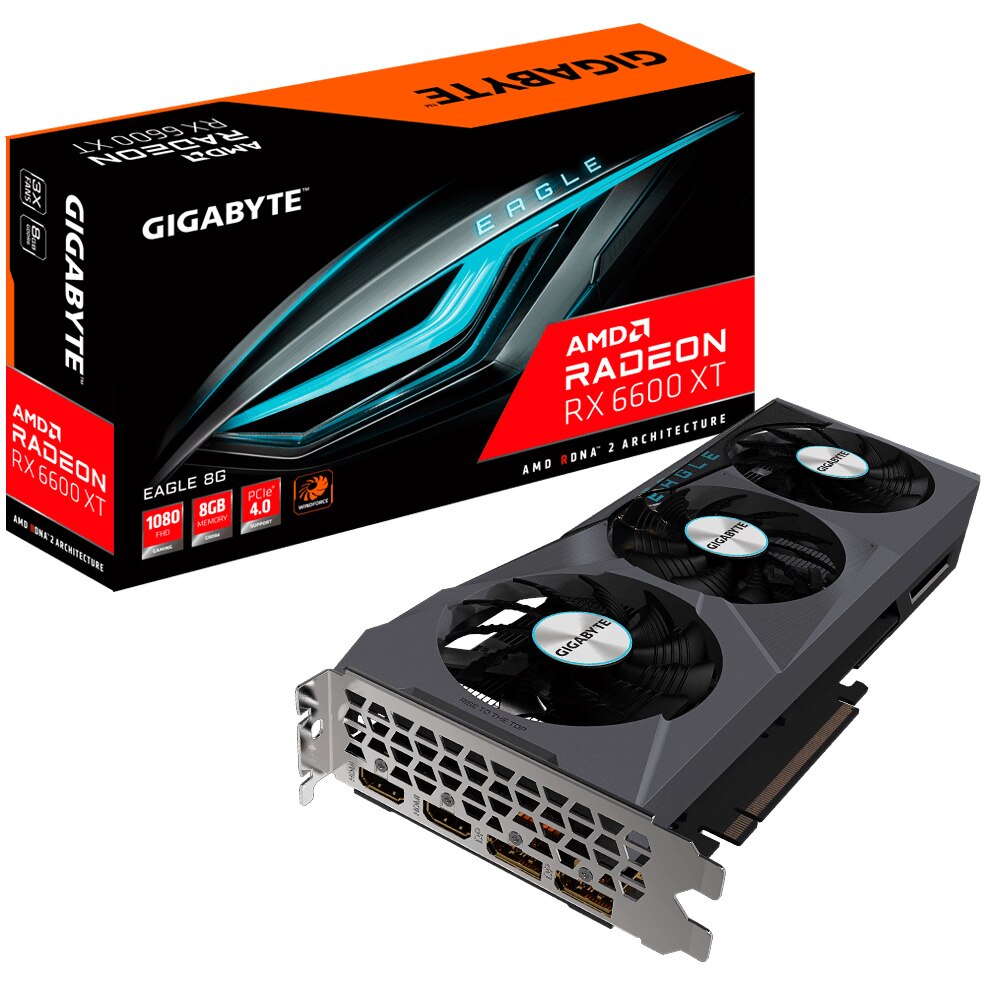 Fotografie Placa video Gigabyte Radeon™ RX 6600 XT EAGLE, 8GB GDDR6, 128-bit