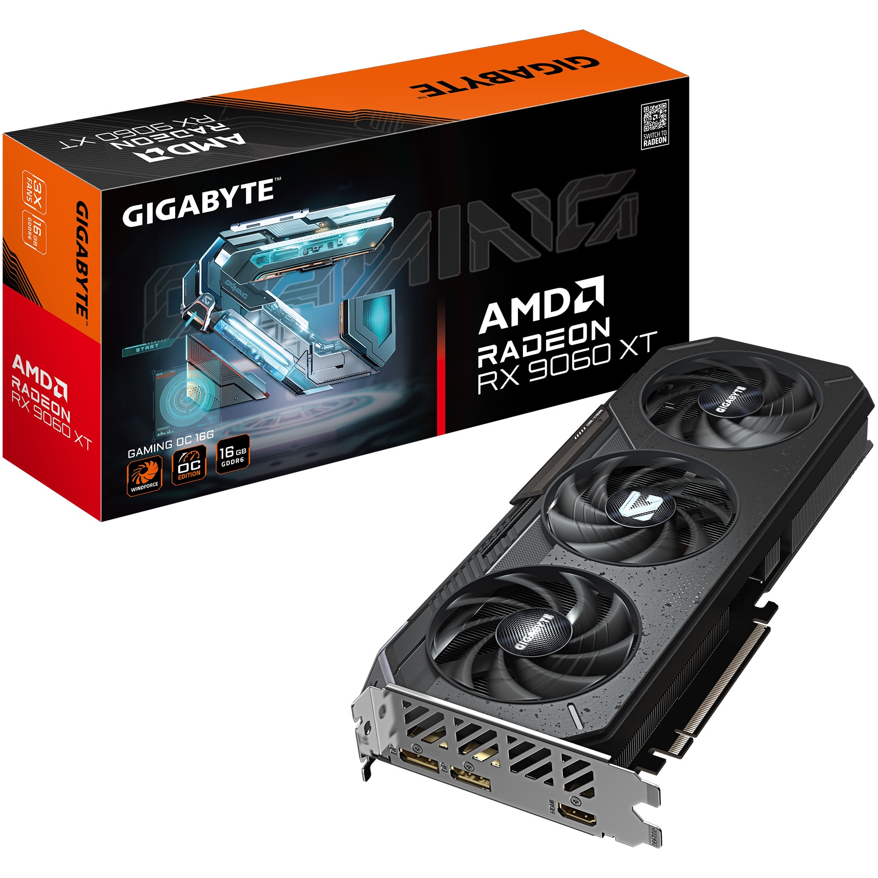 Fotografie Placa Video GIGABYTE RX 9060 XT GAMING OC 16GB