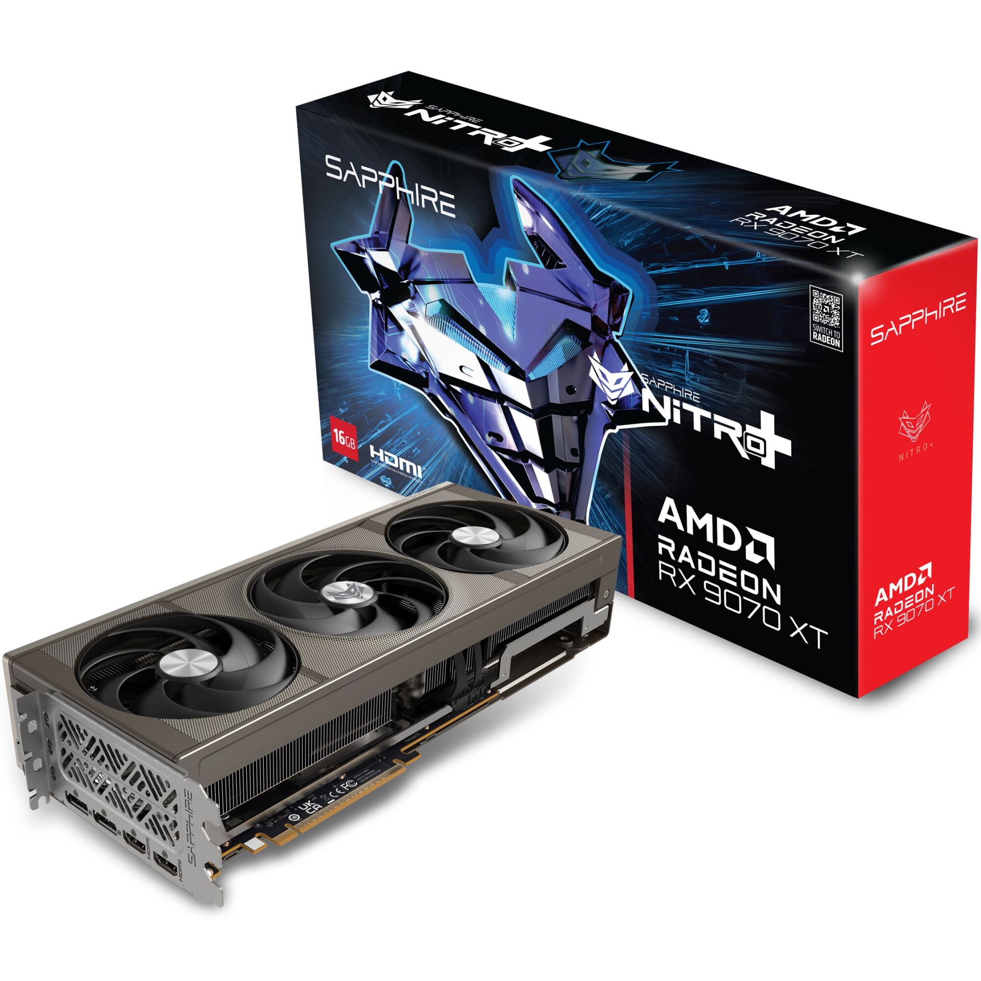 Fotografie Placa video SAPPHIRE NITRO+ AMD RADEON™ RX 9070 XT GAMING OC, 16GB GDDR6, 256-bit