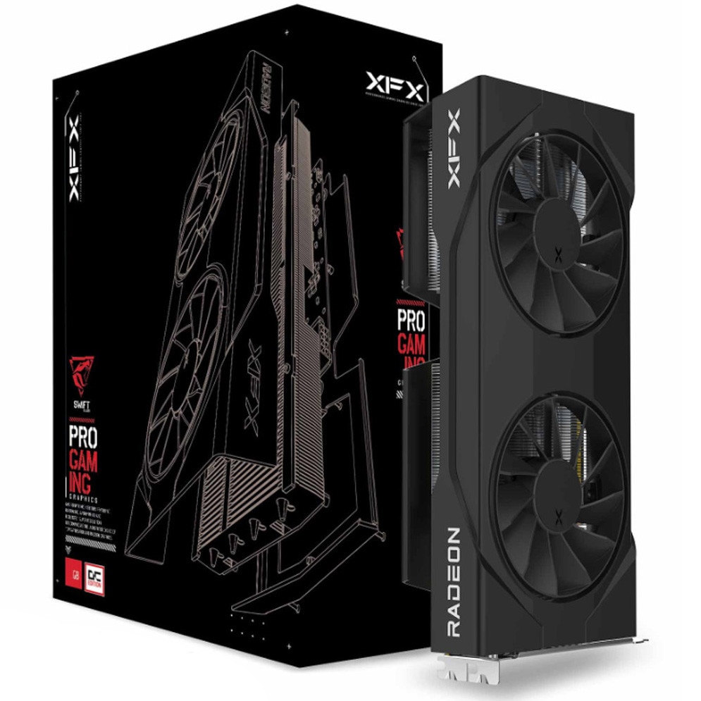 Fotografie Placa video XFX Swift AMD Radeon™ RX 9060 XT OC Gaming Edition, 16GB GDDR6, 128-bit