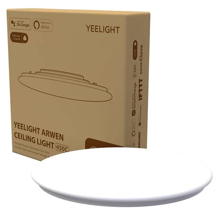 Fotografie Plafoniere LED inteligenta Yeelight Arwen 450C YLXD013-B, Wi-Fi, Bluetooth , 50W, 3800 lm, llumina reglabila (2700-6500K), IP50, rotunda, 49.5cm, clasa energetica F