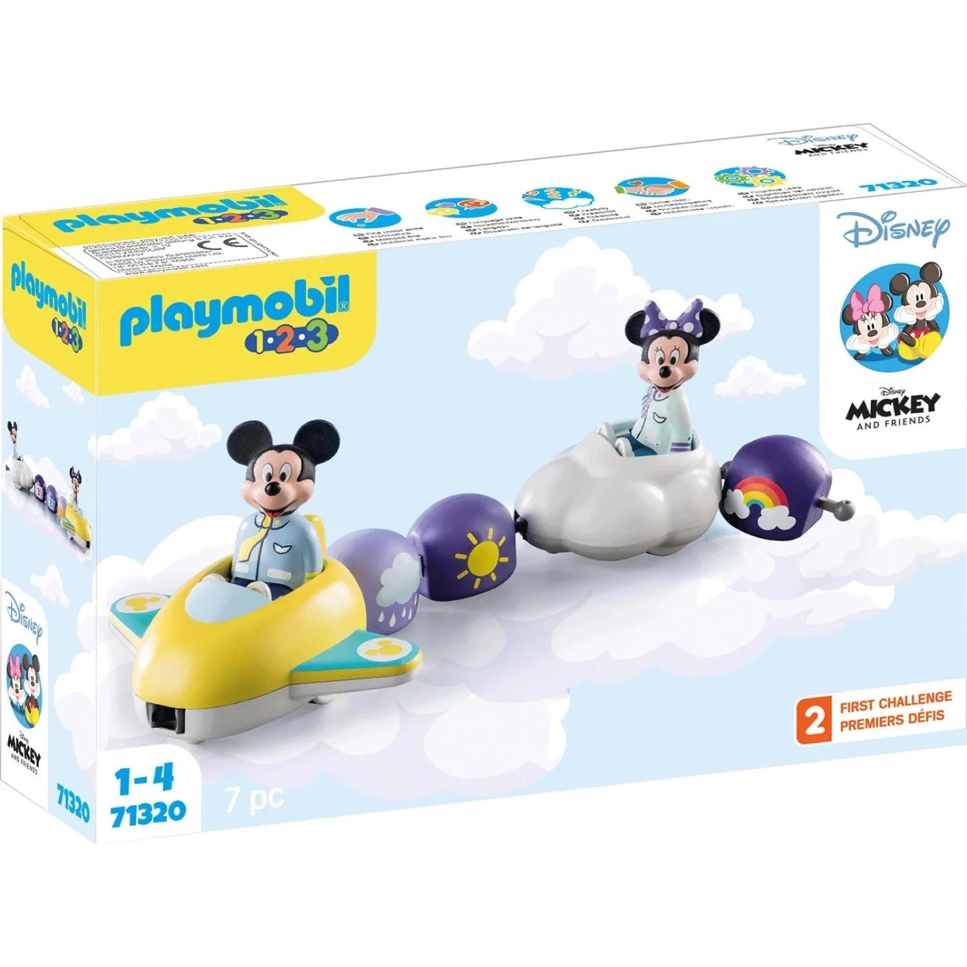Fotografie Playmobil 1.2.3 Disney Mickey Mouse - Zborul lui Mickye si Minnie printre nori