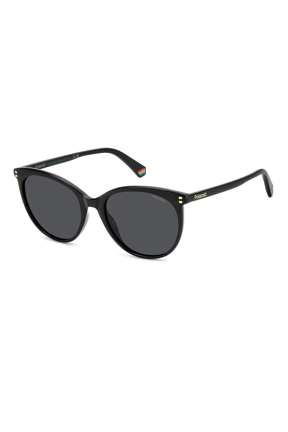 Fotografie Polaroid, Ochelari de soare cat-eye cu lentile polarizate, Negru, 55-18-140