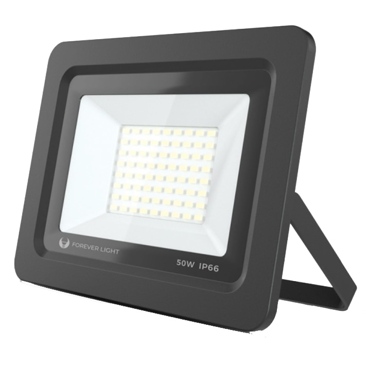 Fotografie Proiector LED Forever Light PROXIM II, 50W (220W), 4000 lm, lumina alba rece (6000K), IP66, Aluminiu/Sticla , clasa energetica G