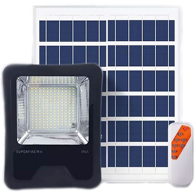 Fotografie Proiector LED solar Superfire FF1-C, panou solar, senzor lumina, telecomanda, 86W, 880 lm, acumulator 15000mAh, IP65