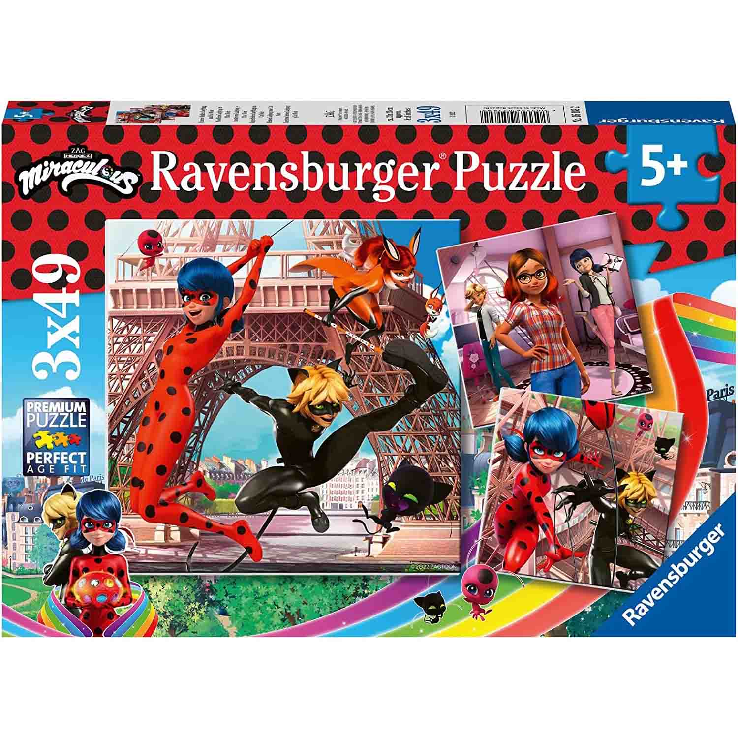 Fotografie Puzzle Ravensburger - Miraculous, 3x49 piese