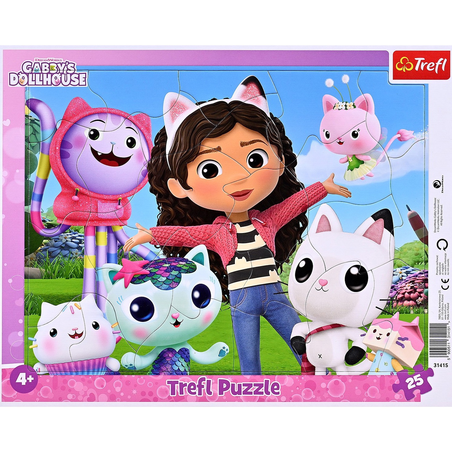 Fotografie Puzzle Trefl - Gabby's Dollhouse, Lumea lui Gabby, 25 piese