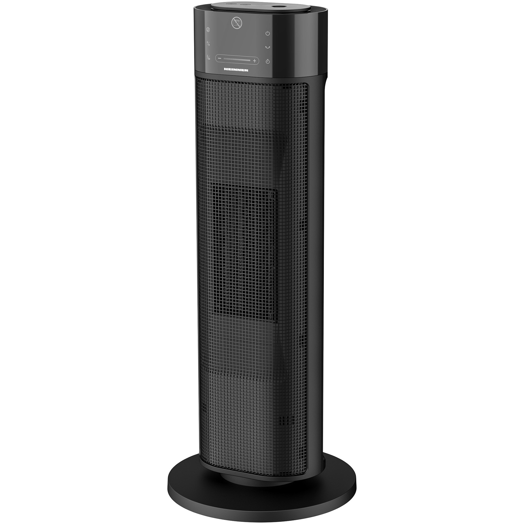 Fotografie Radiator ceramic cu umidificare Heinner HCH-LH2000BK, 2000 W, Functie umidificare, Display LED, Control touch, Telecomanda, Oprire automata, Functie Oscilare, Negru