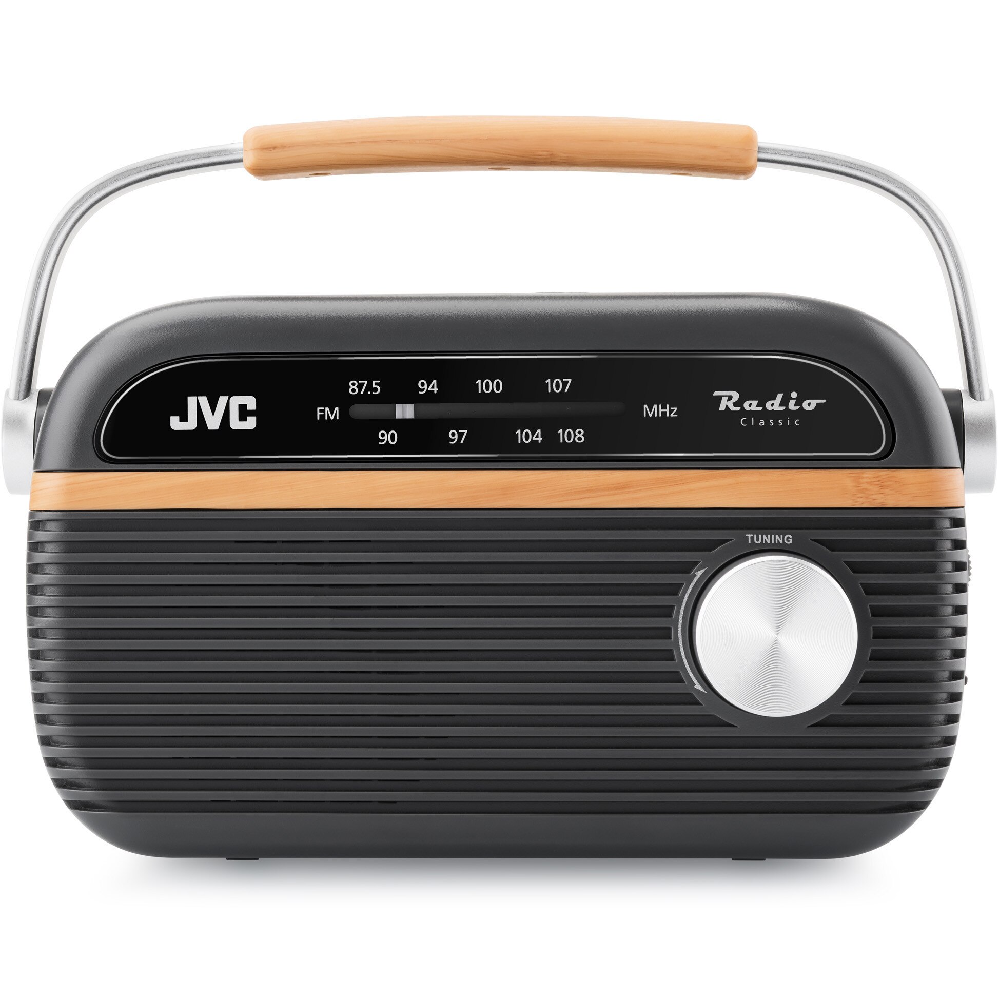 Fotografie Radio JVC retro RA-E215G, FM, gri