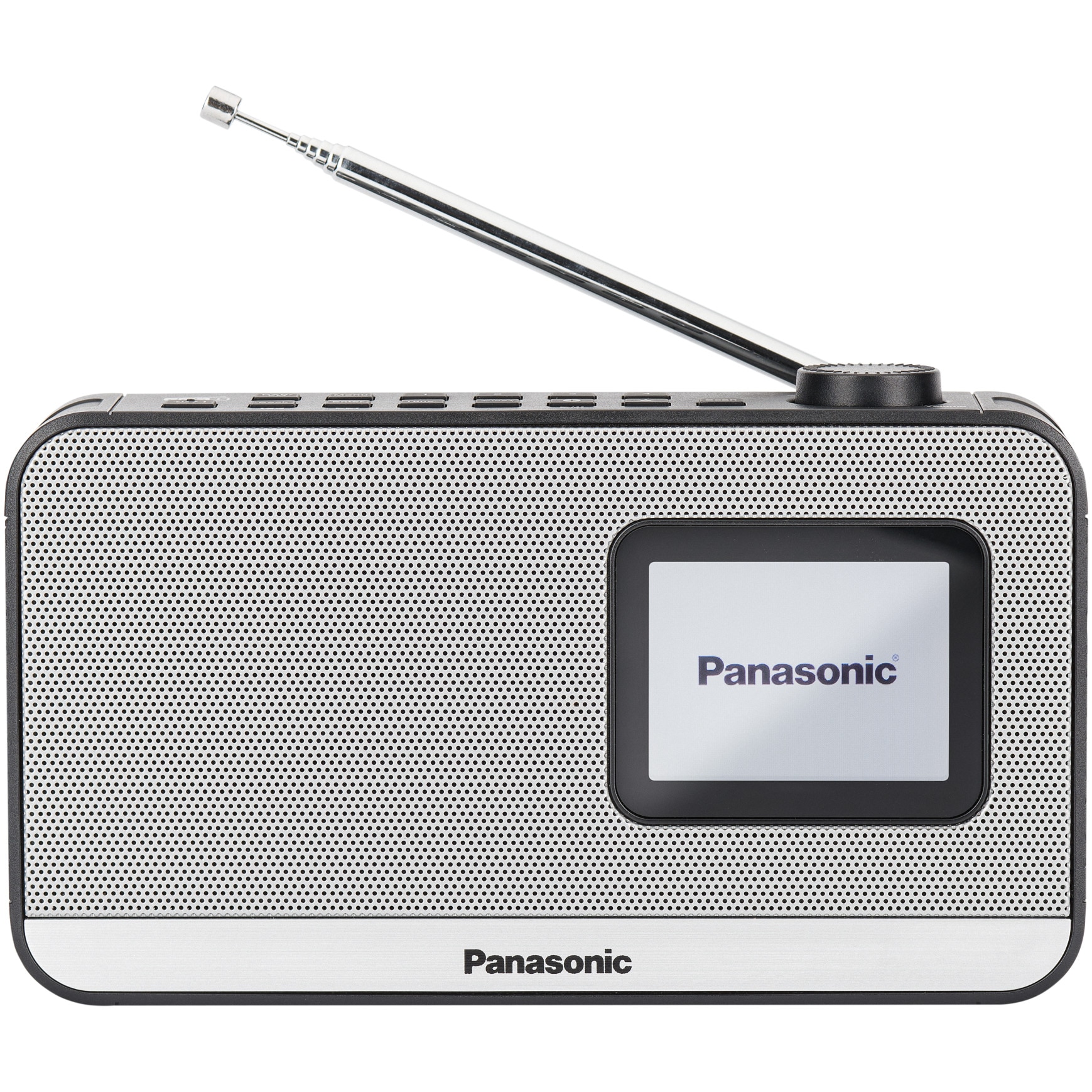 Fotografie Radio portabil Panasonic RF-D15EG-K, FM, DAB+, Bluetooth, functie ceas, alarma si timer, Negru si Argintiu