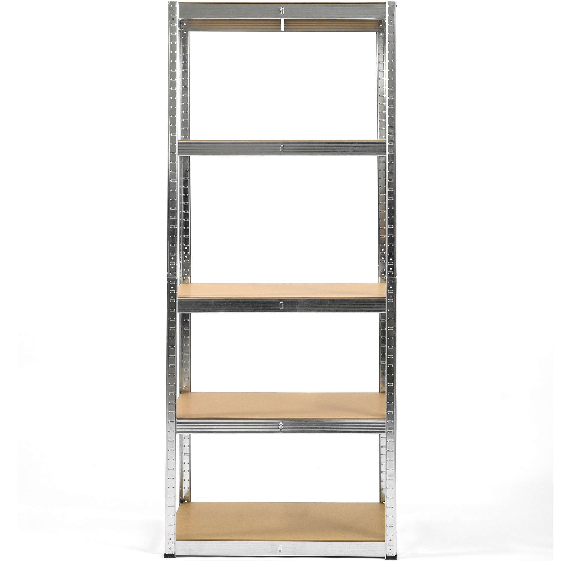 Fotografie Raft metalic Smart Storage 180x60x40cm 5 polite MDF, 175 kg/polita, galvanizat, montaj prin clipsare