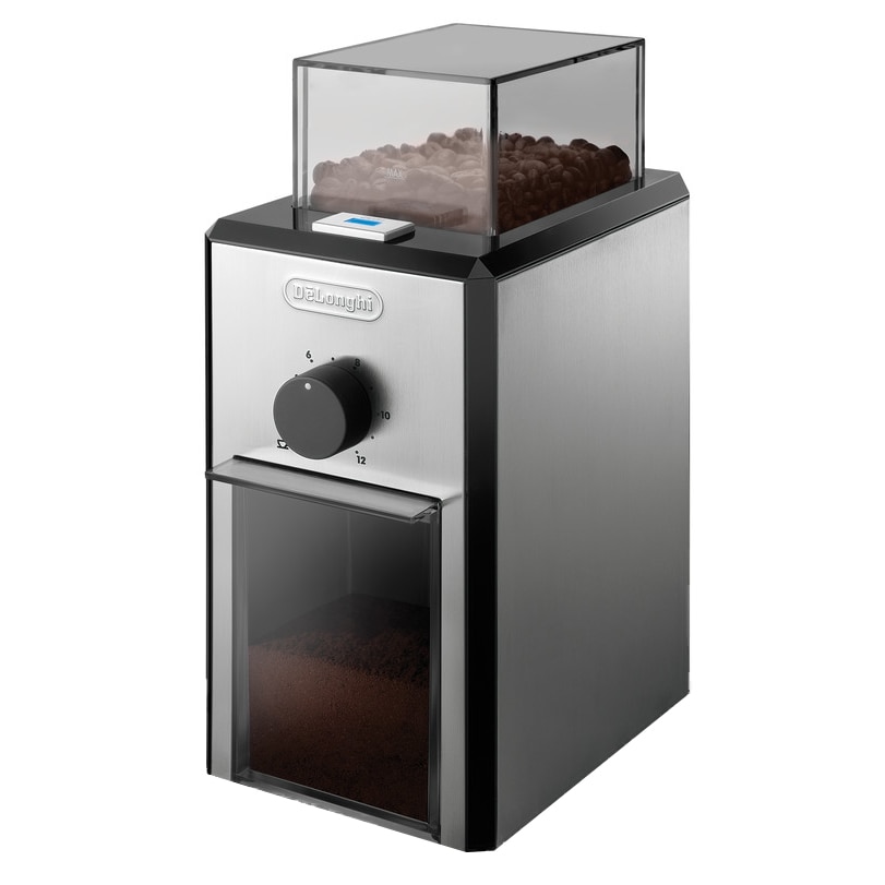 Fotografie Rasnita de cafea De'Longhi KG 89, 110 W, 120 g, Negru/Inox