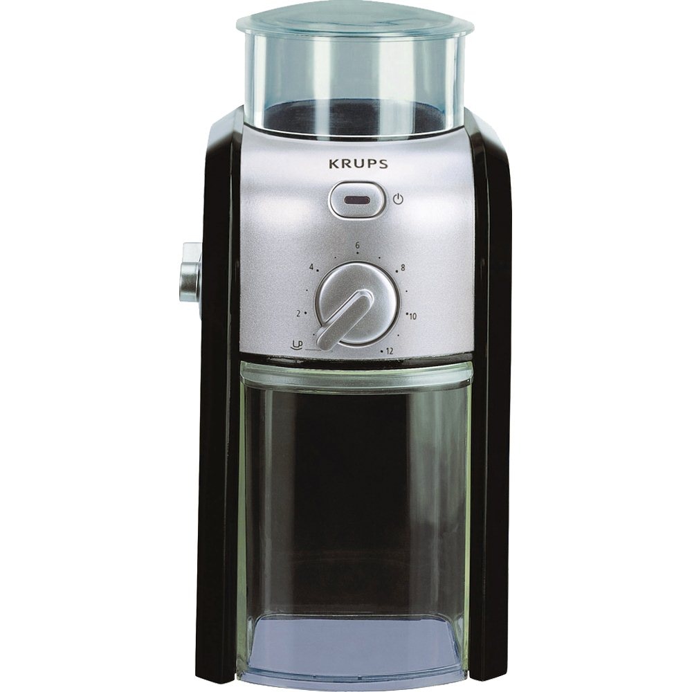 Fotografie Rasnita de cafea electrica Krups GVX242, 17 setari macinare, 100W, 200g, negru
