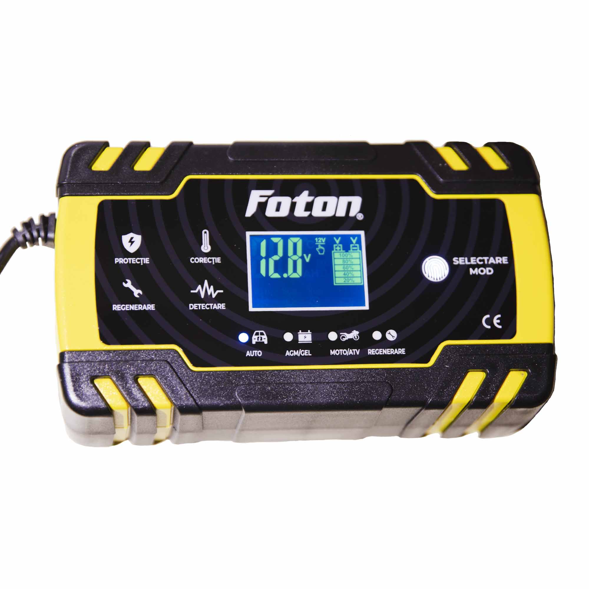 Fotografie Redresor auto inteligent Foton RI-1224-8 , functie regenerare/desulfatare ,12V/8A , 24V/4A