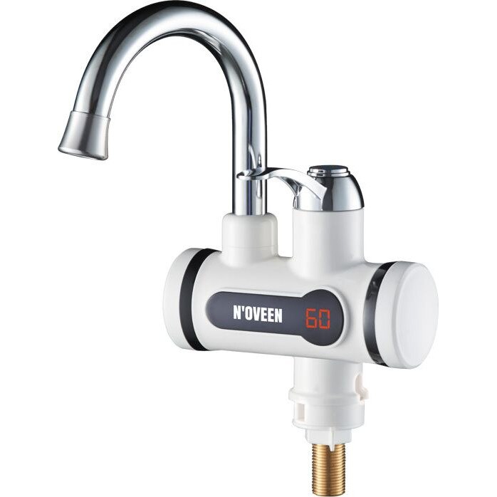 Fotografie Robinet electric pentru incalzit apa (instant apa calda) Noveen IWH360, 3600 W, pe chiuveta, doua duze, Alb
