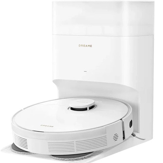 Fotografie Robot de aspirare cu mop Dreame L10s Plus RLL42SD, mop rotativ, statie automata de golire 4l, 7000Pa , rezervor praf 0.35l, rezervor apa 0.23l, baterie 5200mAh, alb