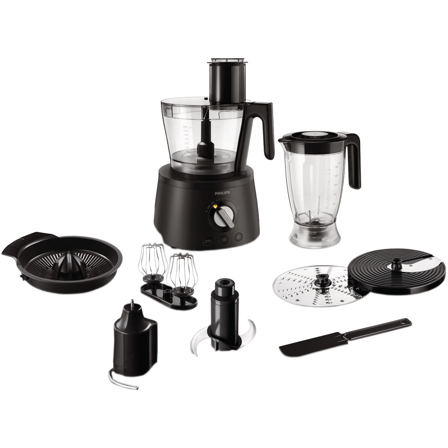 Fotografie Robot de bucatarie PHILIPS Avance Collection HR7776/90, 1300W, bol 2.4 l, blender 1.5 l, 12 viteze + Pulse, negru
