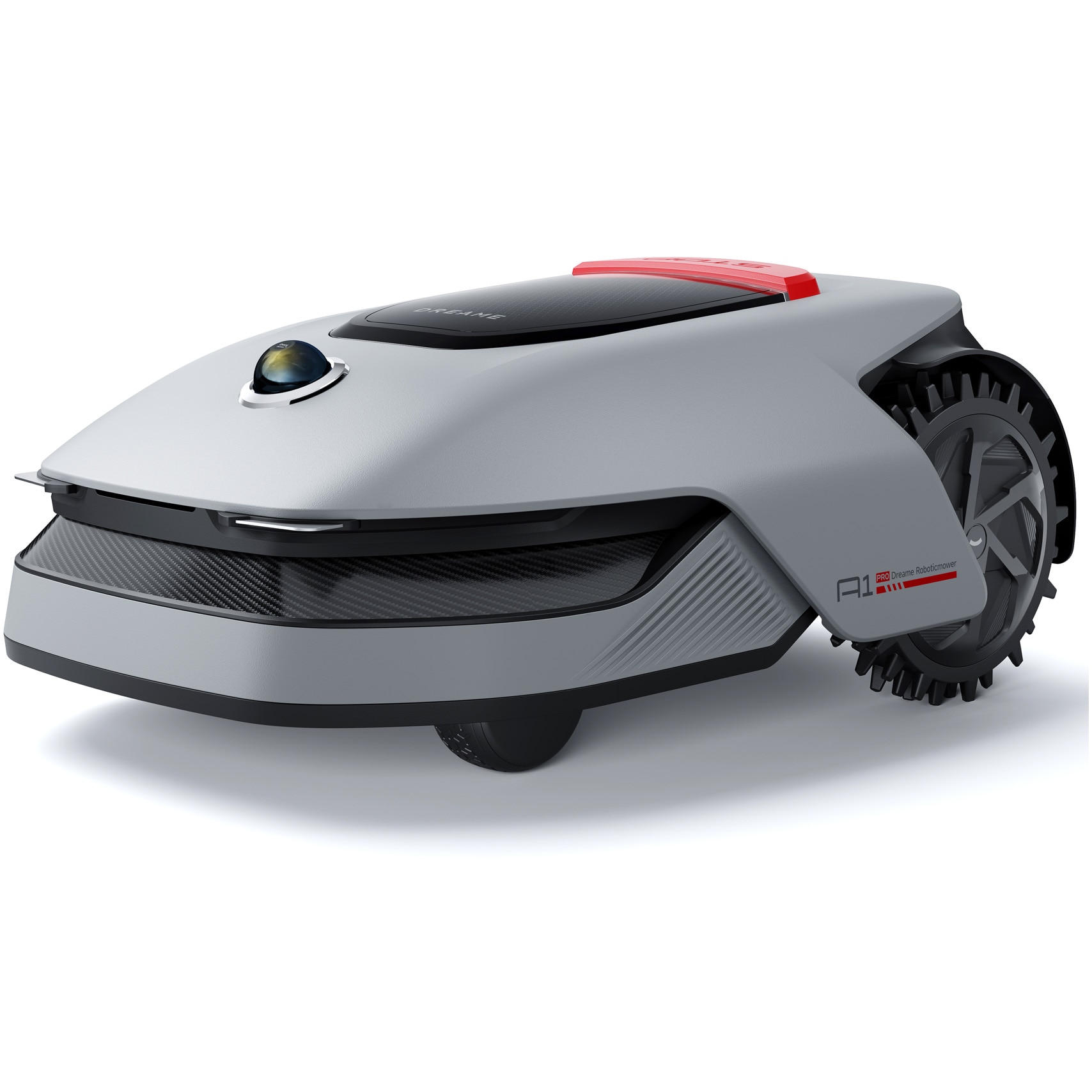 Fotografie Robot de tuns gazon/iarba Dreame Roboticmower A1 Pro, configurare limite wirless, 2000 mp suprafata lucru, cartografiere precisa, senzor LiDAR 3D, Sistem OmniSense™ 3D, gestionare 2 harti, 20–60 mm inaltime reglabila, 45 %/24° panta maxima, IPX6