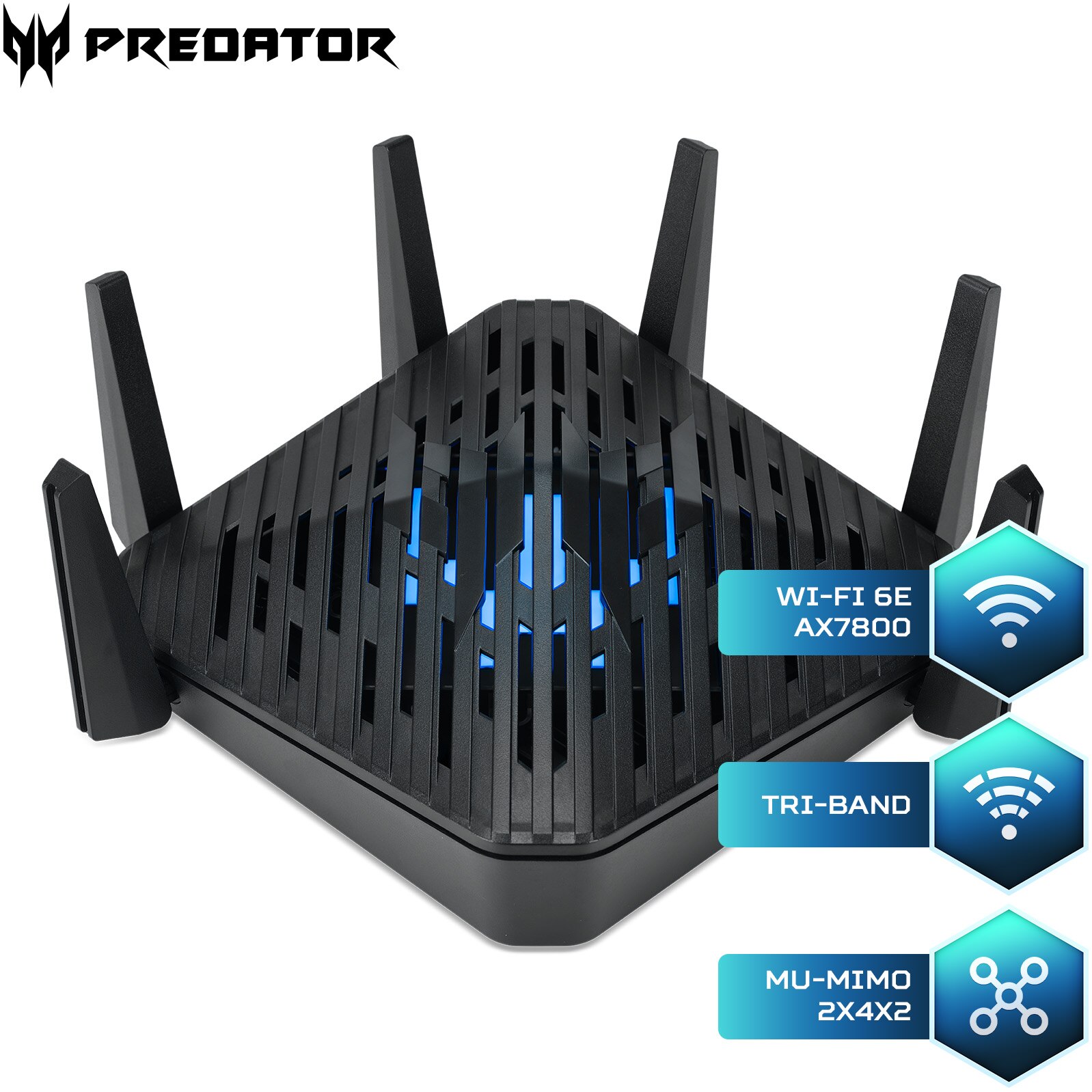 Fotografie Router Gaming Wireless Acer PREDATOR CONNECT W6, AX7800, Tri-Band, Wi-Fi 6E