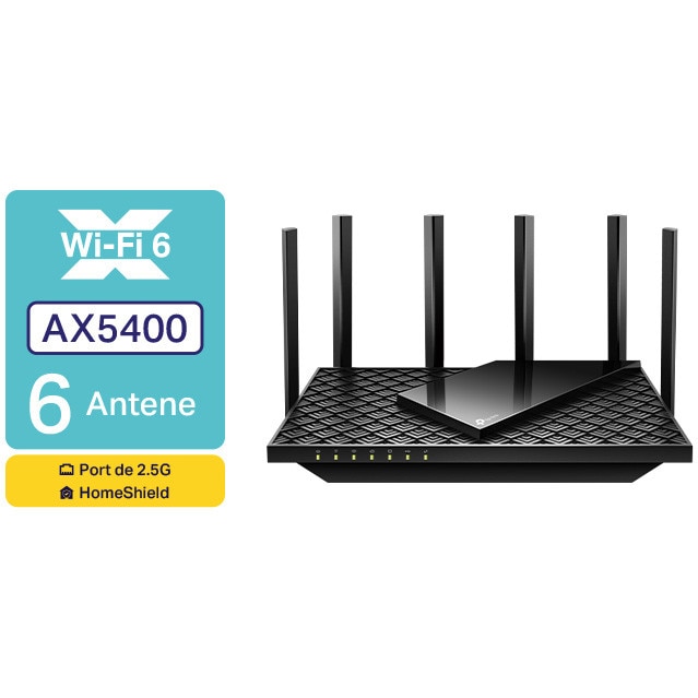 Fotografie Router wireless TP-Link Archer AX72 Pro, AX5400, Wi-Fi 6, Dual-Band Gigabit, 1x2.5 Gigabit, USB 3.0, MU-MIMO