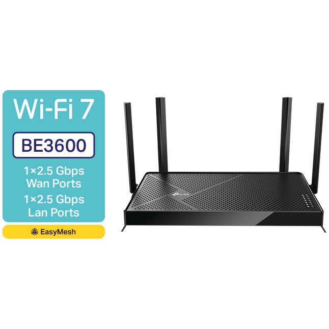 Fotografie Router Wireless TP-Link Archer BE230, BE3600, Dual-Band, Wi-Fi 7, MLO, HomeShield, EasyMesh