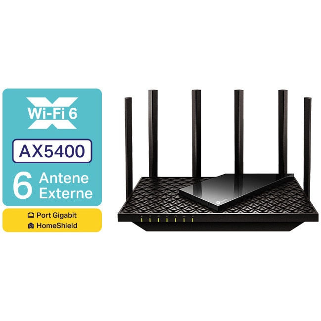 Fotografie Router Wireless Wi-Fi 6 TP-Link Archer AX73, Dual-Band, Gigabit, AX5400, Beamforming, OFDMA, MU-MIMO, HomeShield, OneMesh™, 6 antene Wi-Fi