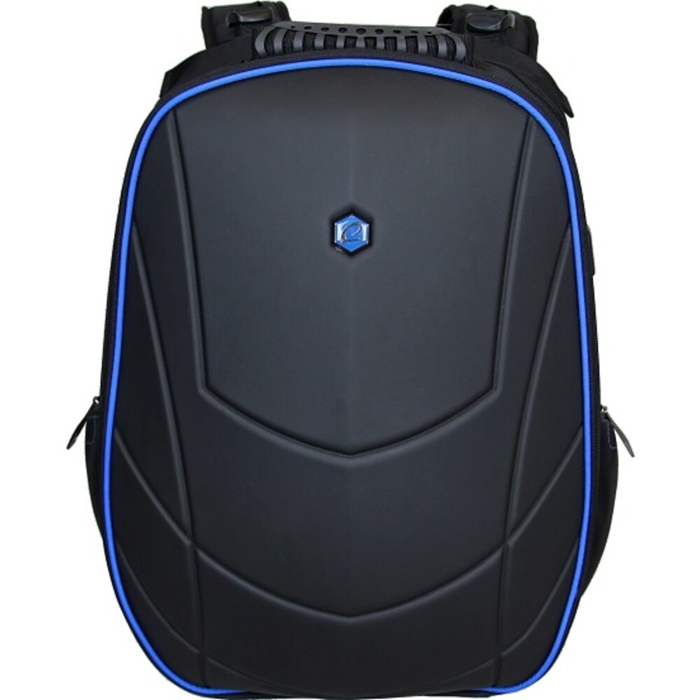 Fotografie Rucsac Bestlife Gaming Assailant laptop 17 inch, compartiment anti-vibratie, charge USB, negru/albastru 32 x 23 x 50 cm