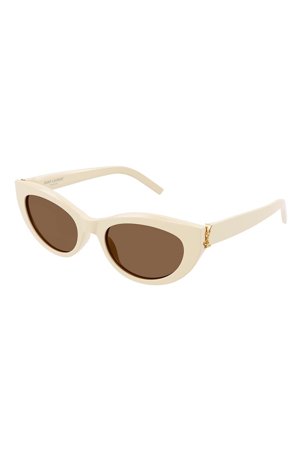 Fotografie Saint Laurent, Ochelari de soare cat-eye, Crem, 54-20-140