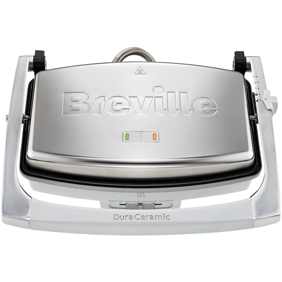Fotografie Sandwich-maker Breville Panini VST071X-01, 1000 W, DuraCeramic, 2-3 sandwich-uri, Argintiu