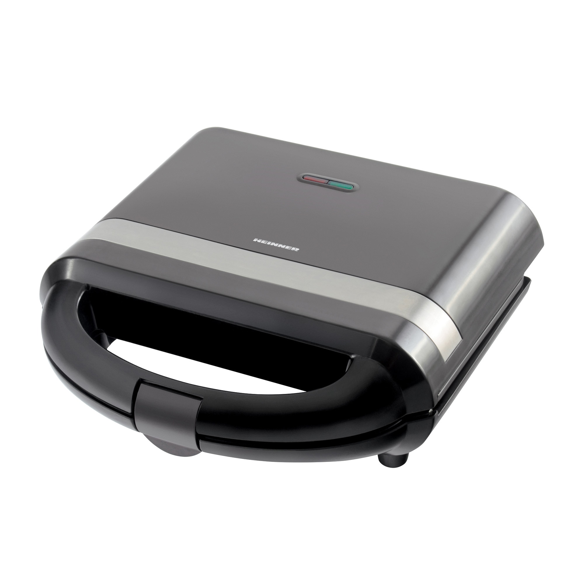 Fotografie Sandwich maker Heinner SM-H700BK, 700 W, placi antiadezive fixe tip grill, Negru
