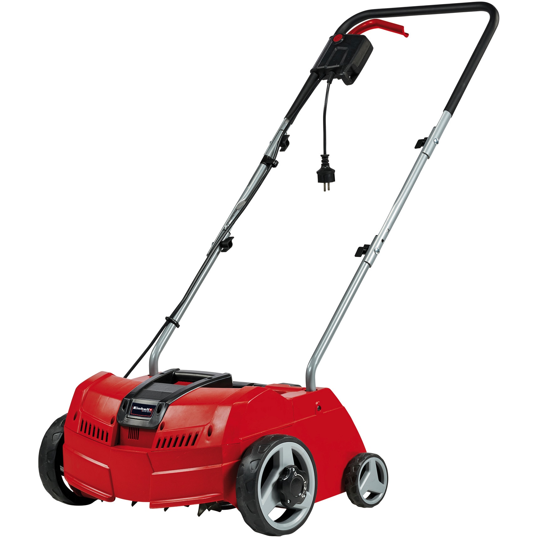 Fotografie Scarificator electric pentru gazon Einhell GC-ES 1231/1, putere 1200 W, 3 trepte de lucru, cilindru cu 8 lame duble