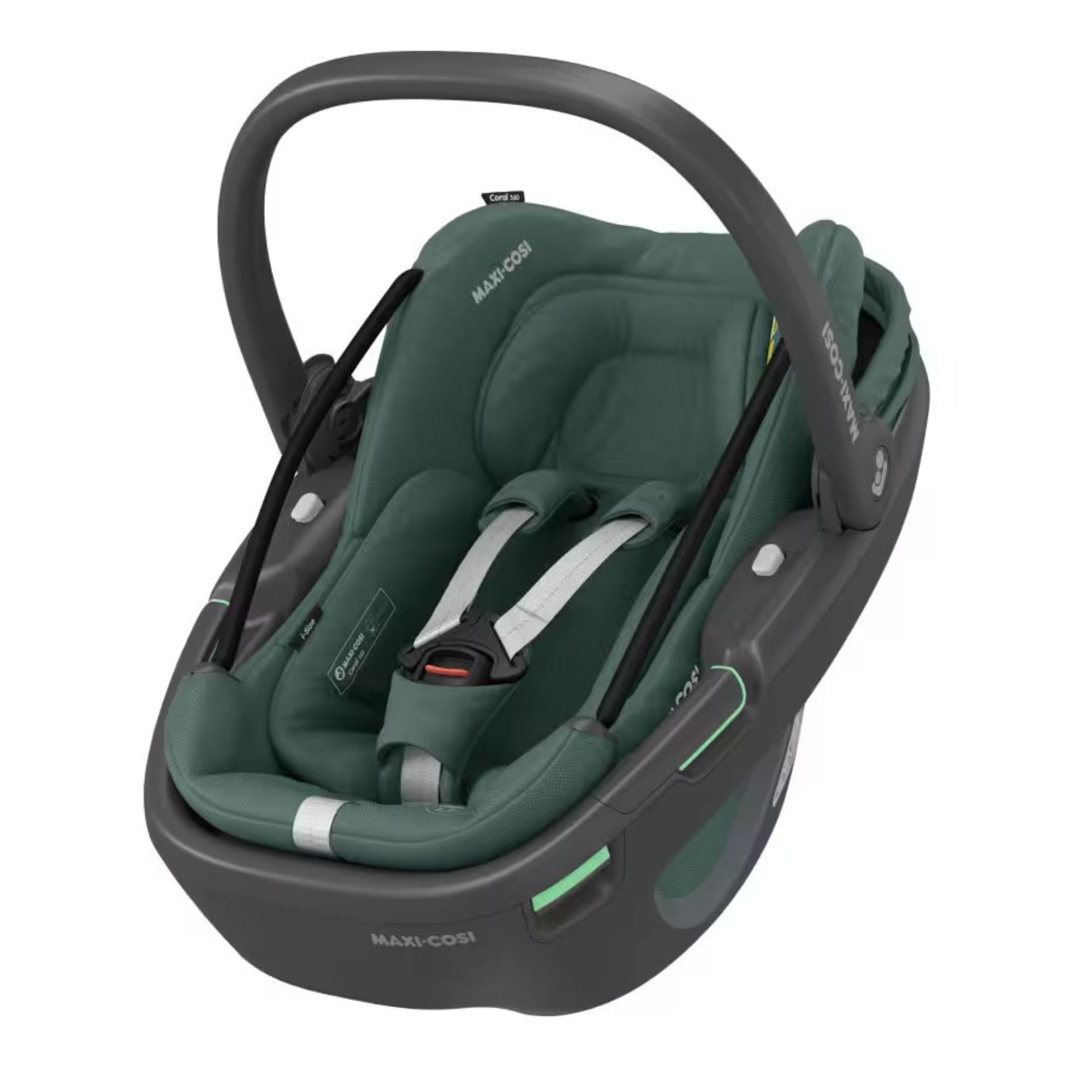 Fotografie Scaun Auto Maxi-Cosi Coral 360 I-Size, Black Shell, 40-75 cm, Essential Green