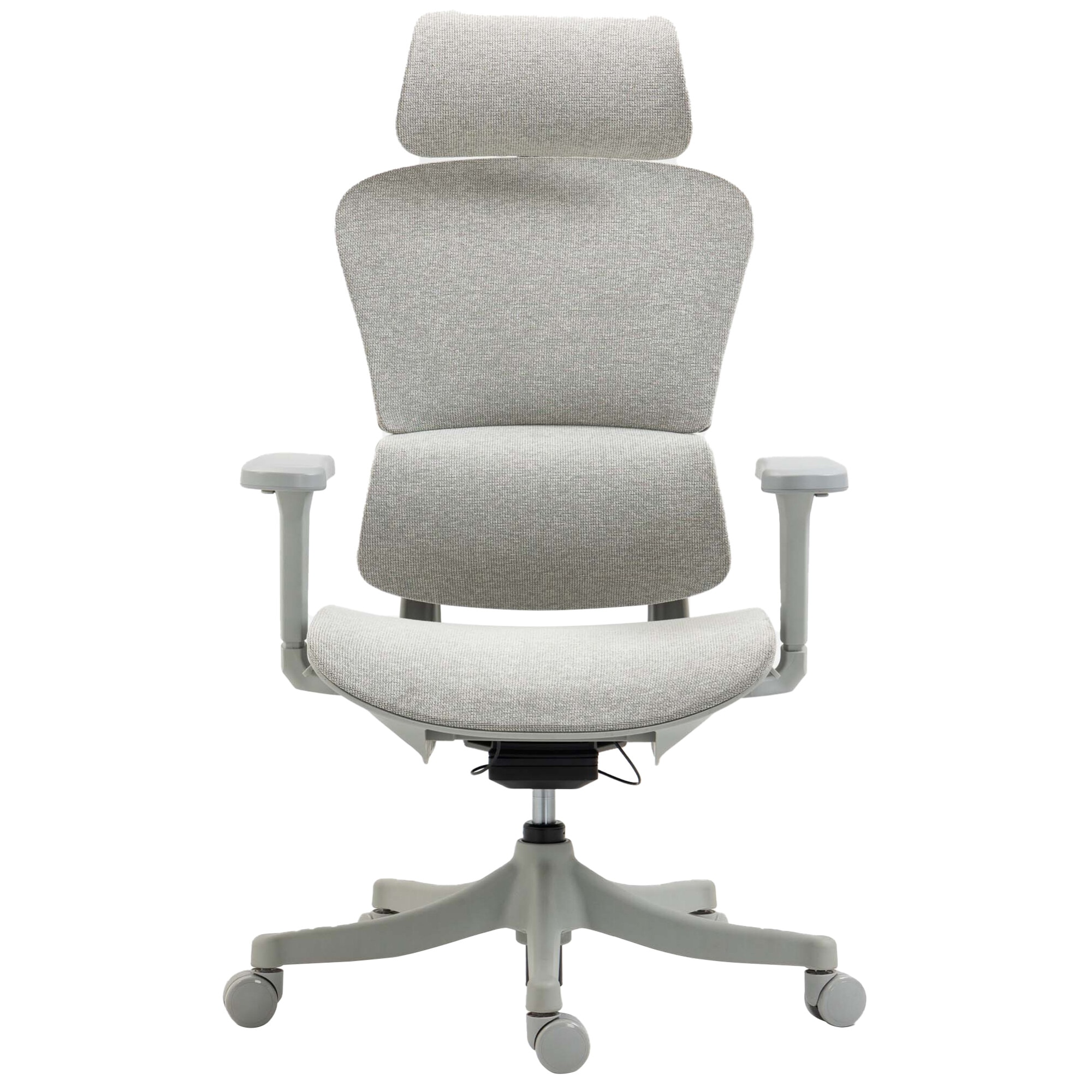 Fotografie Scaun birou ergonomic Kring Kurt, heavy duty 150 kg, reglaje multiple prin cablu, mesh, Gri