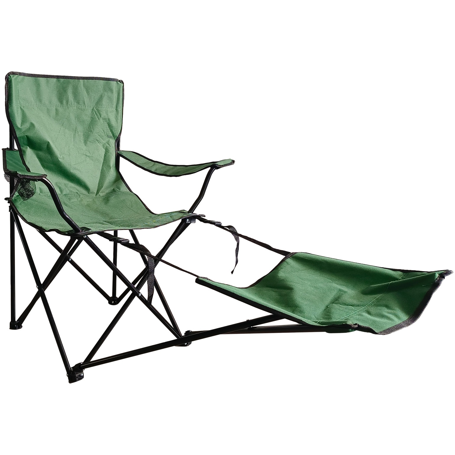 Fotografie Scaun camping cu suport picioare pliabil Kring, 53x53x86 cm, forest green