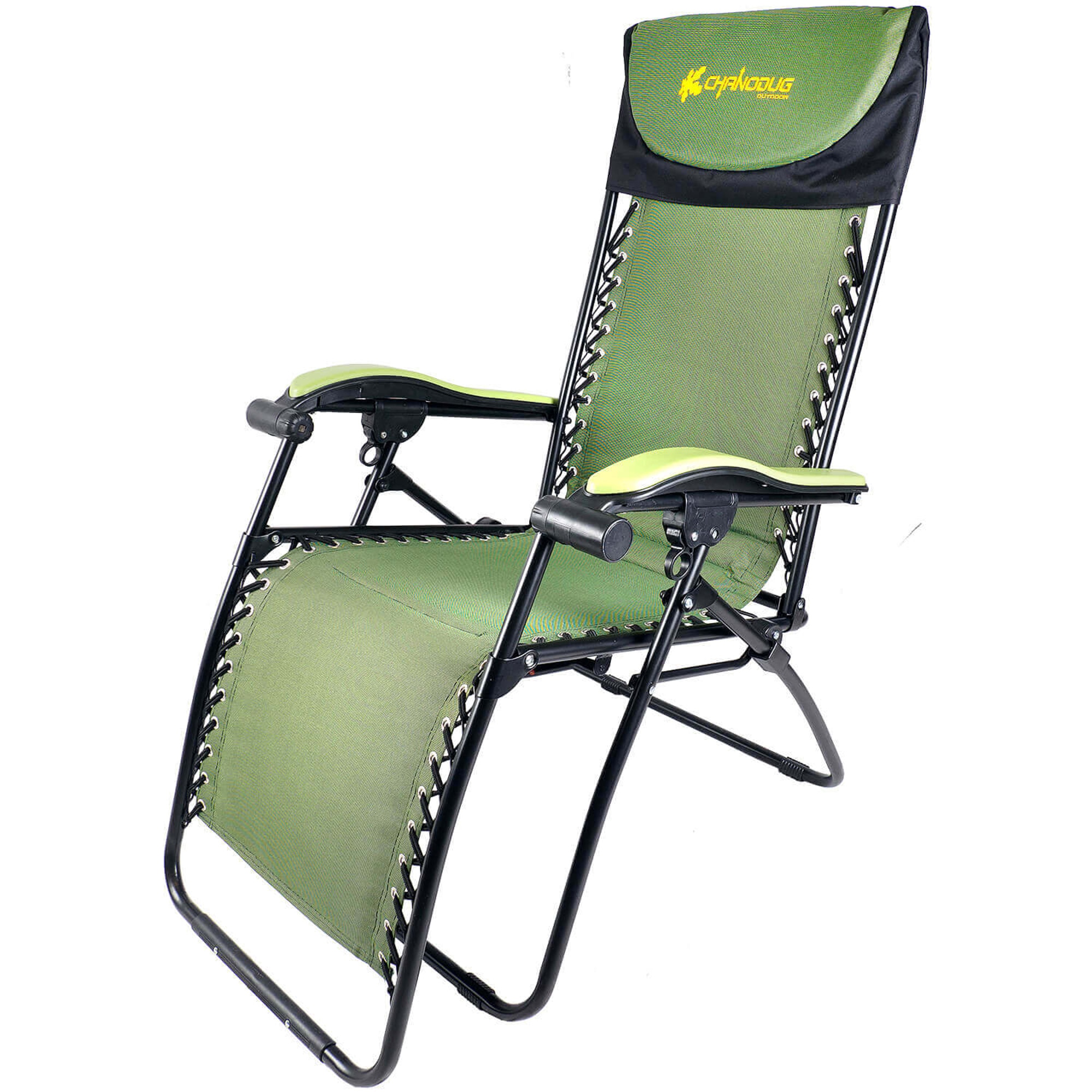 Fotografie Scaun cu recliner pentru activitati in aer liber, pliabil, Action One, 68x58x110cm, verde