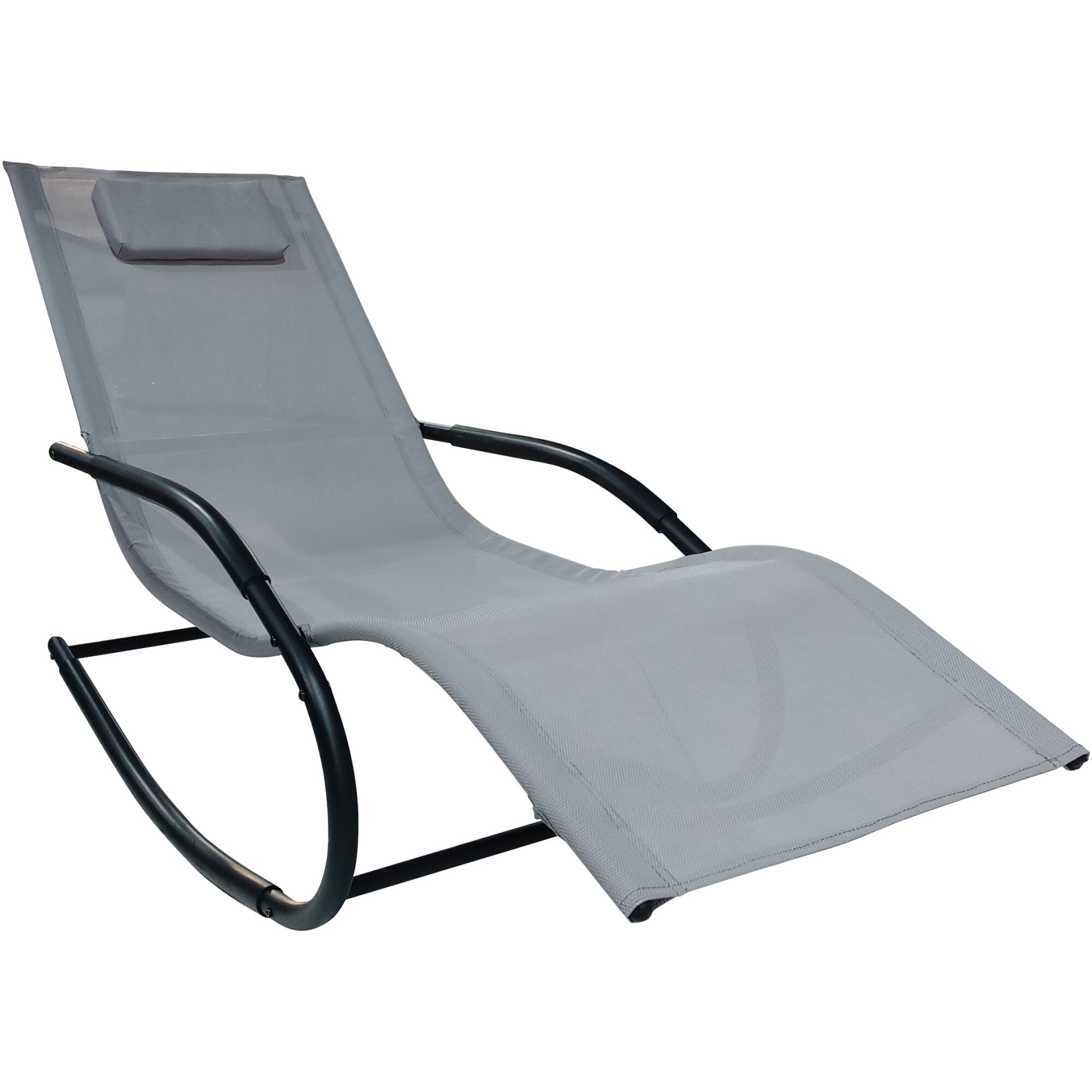 Fotografie Scaun/sezlong/balansoar gradina/terasa/balcon/foisor Kring Palmyra, 63.5x147x84cm, cadru otel, sezut textil, Gri