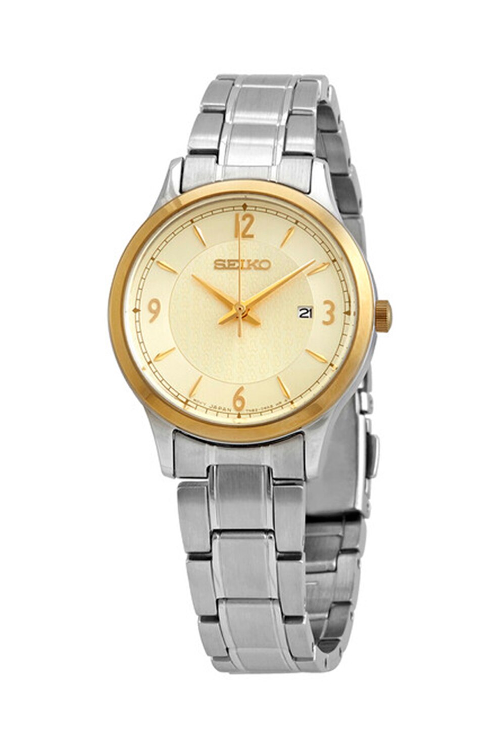 Fotografie Seiko, Ceas quartz in doua nuante, Auriu/Argintiu
