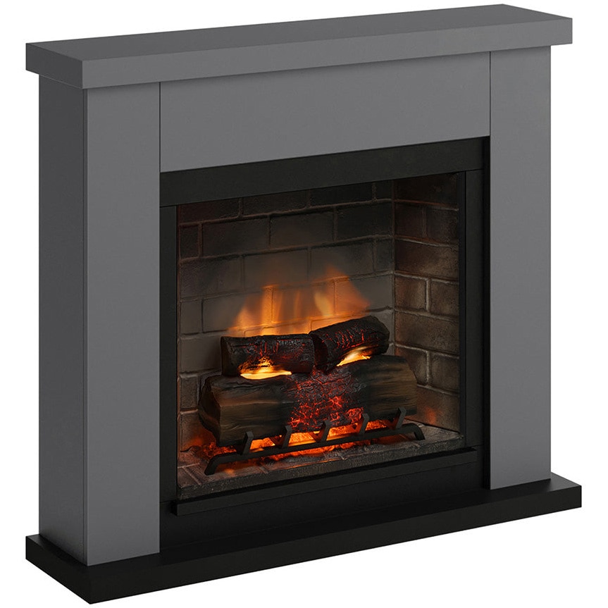 Fotografie Semineu Tagu Frode Solid Grey cu focar electric PowerFlame 2, FM461GR3-E621EU