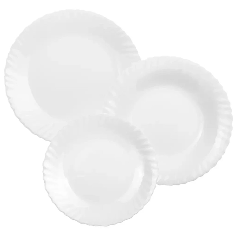 Fotografie Serviciu de masa Luminarc Feston 155, 18 piese, 6 persoane, Alb