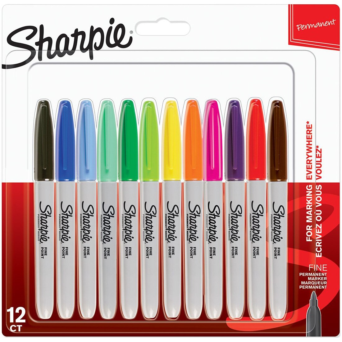 Fotografie Set 12 markere Sharpie F diverse culori