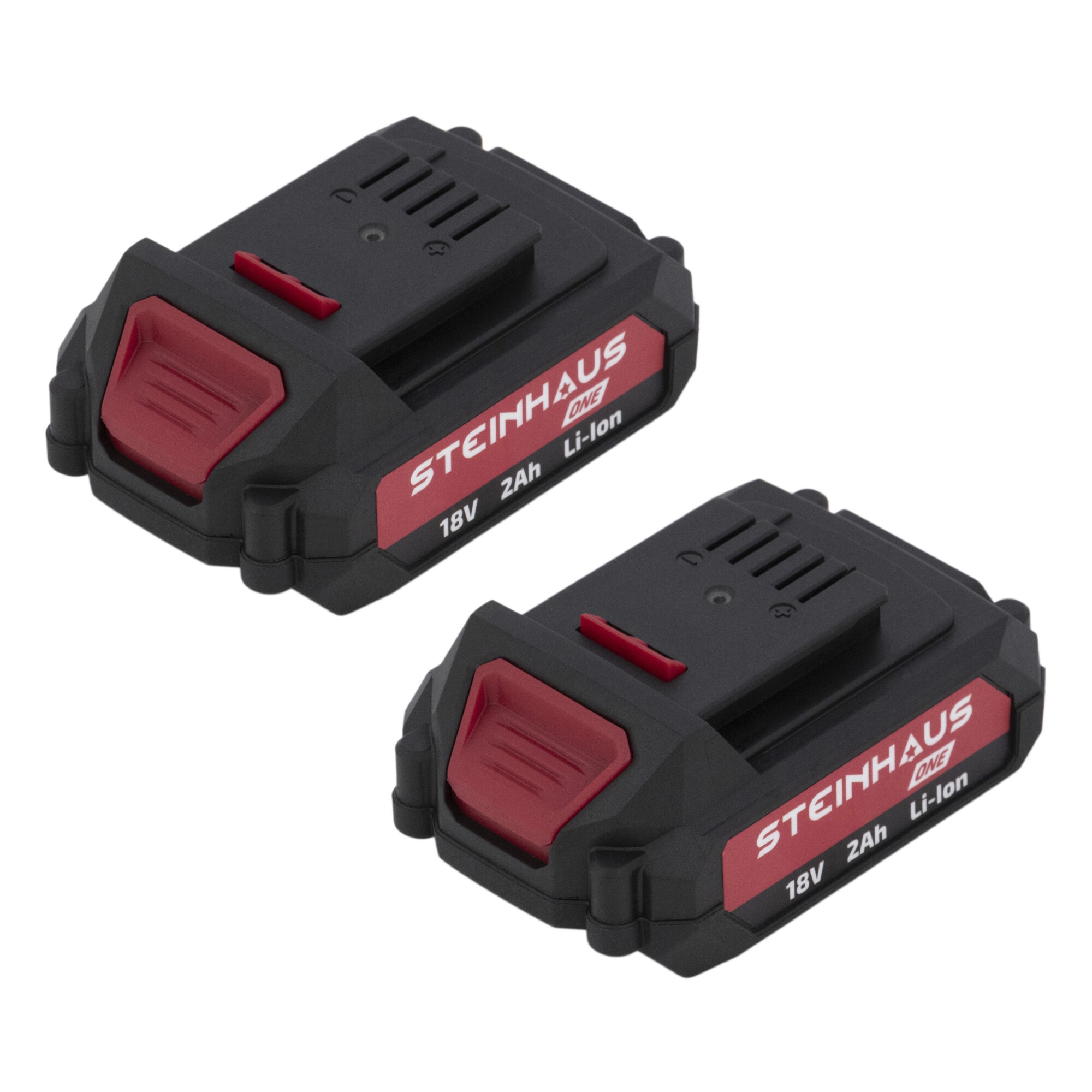 Fotografie Set 2 acumulatori Steinhaus ONE 18V, PRO-ONE-BAT2x2, 18V Li-Ion, capacitate 2Ah, energie 36Wh