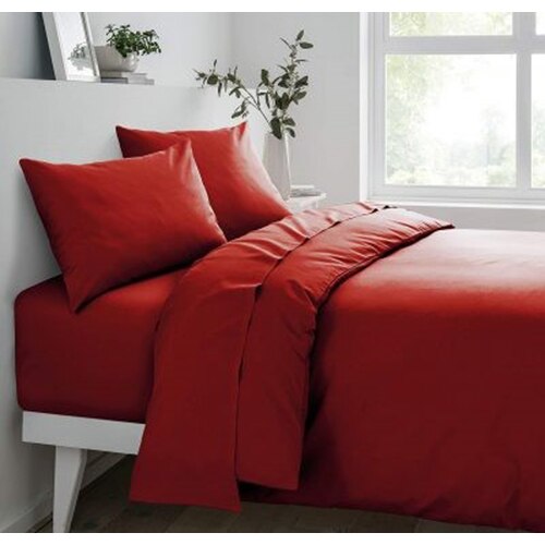 Fotografie Set 2 bucati Husa pentru pilota Kotonia Home , 100% bumbac, Ranforce, 200x220 cm, rosu
