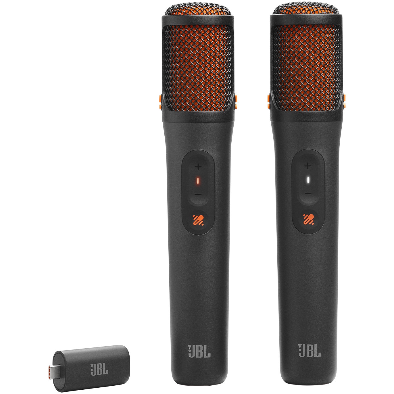Fotografie Set 2 microfoane JBL EASYSING MICS, Wireless, Real time AI Vocal Remover, Autonomie 10h, Negru