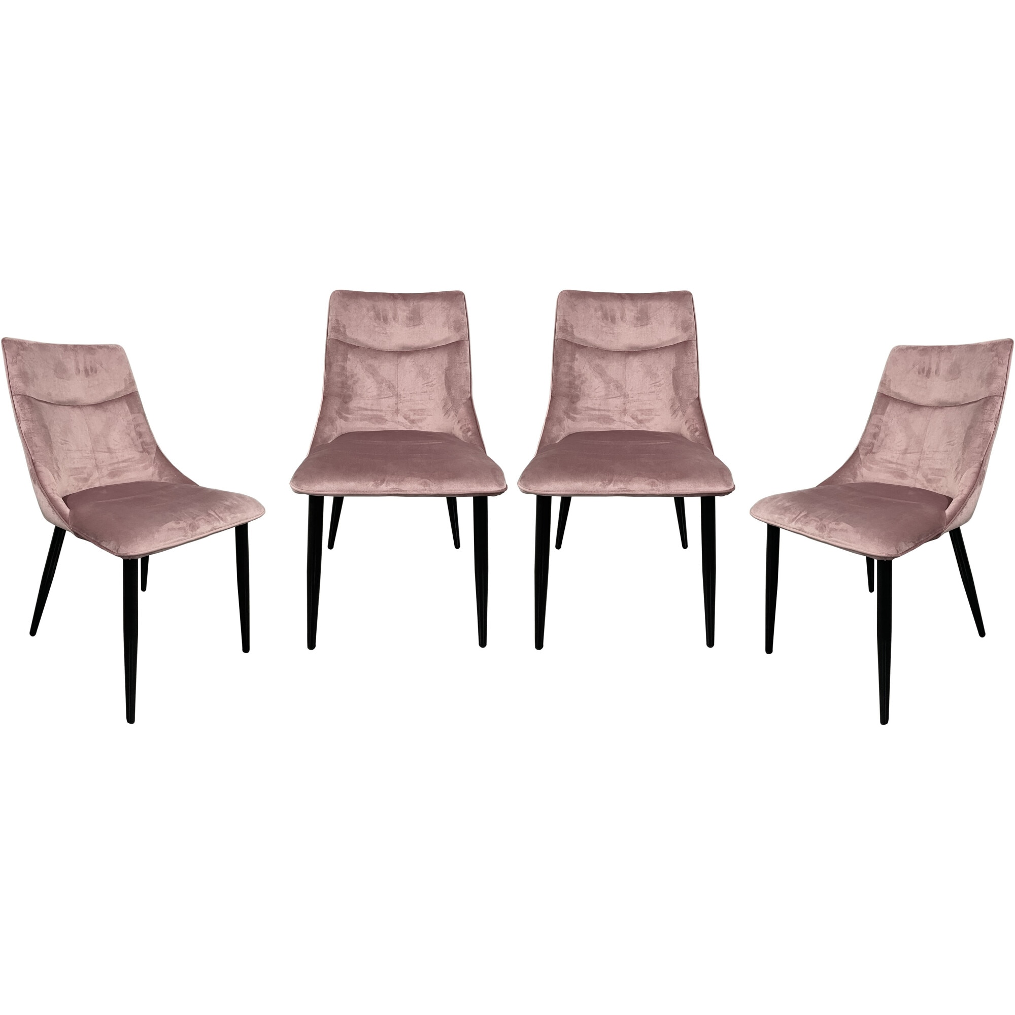 Fotografie Set 4 scaune dining Kring Tove, baza metal, stofa