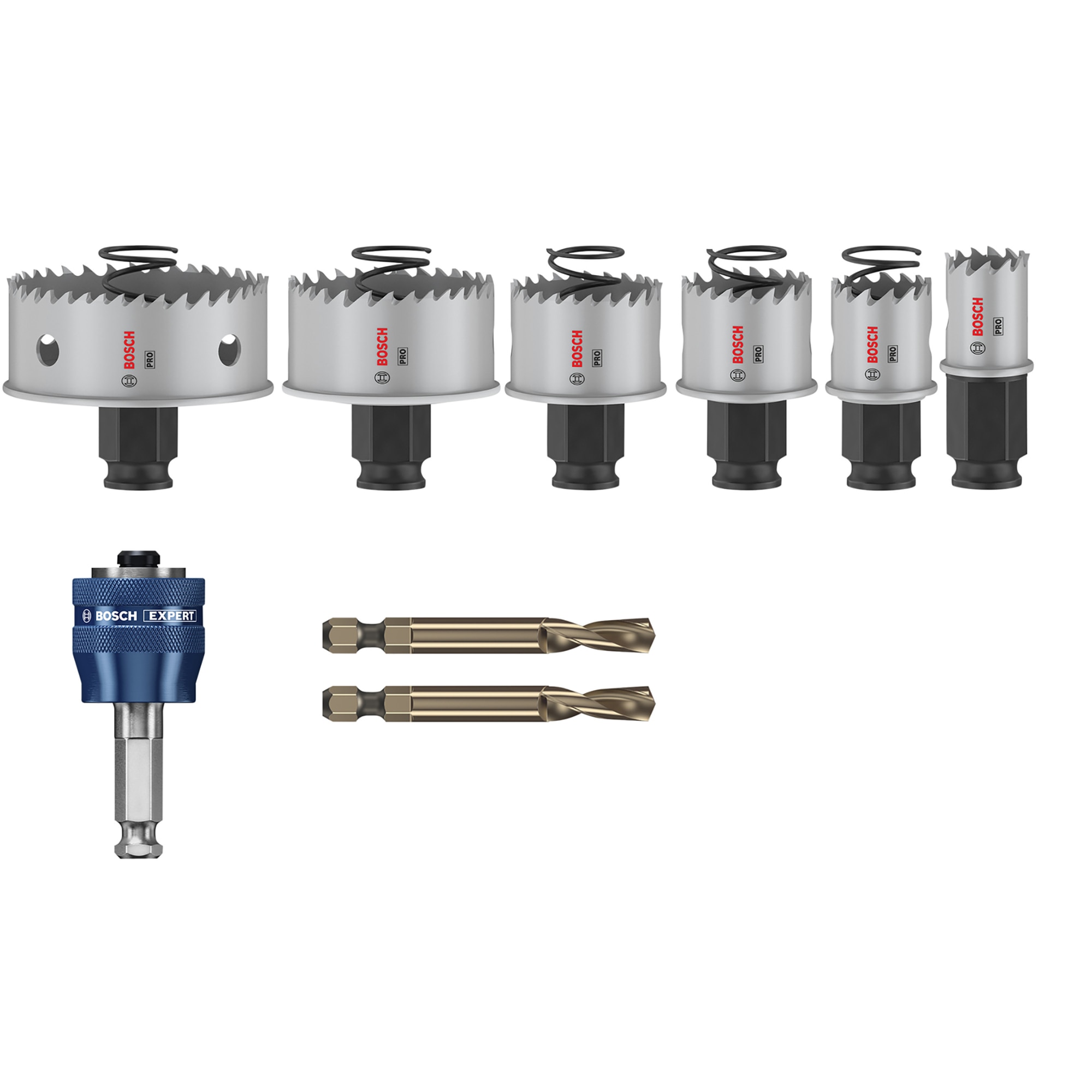 Fotografie Set 6 carote Bosch Professional SheetMetal 2608594473, 20-64mm, 2 burghie, adaptor
