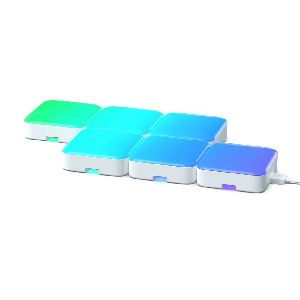 Fotografie Set 6 panouri interior LED RGBIC inteligente Govee A6069003, Wi-Fi 2.4GHz, Bluetooth, aplicatie Govee Home